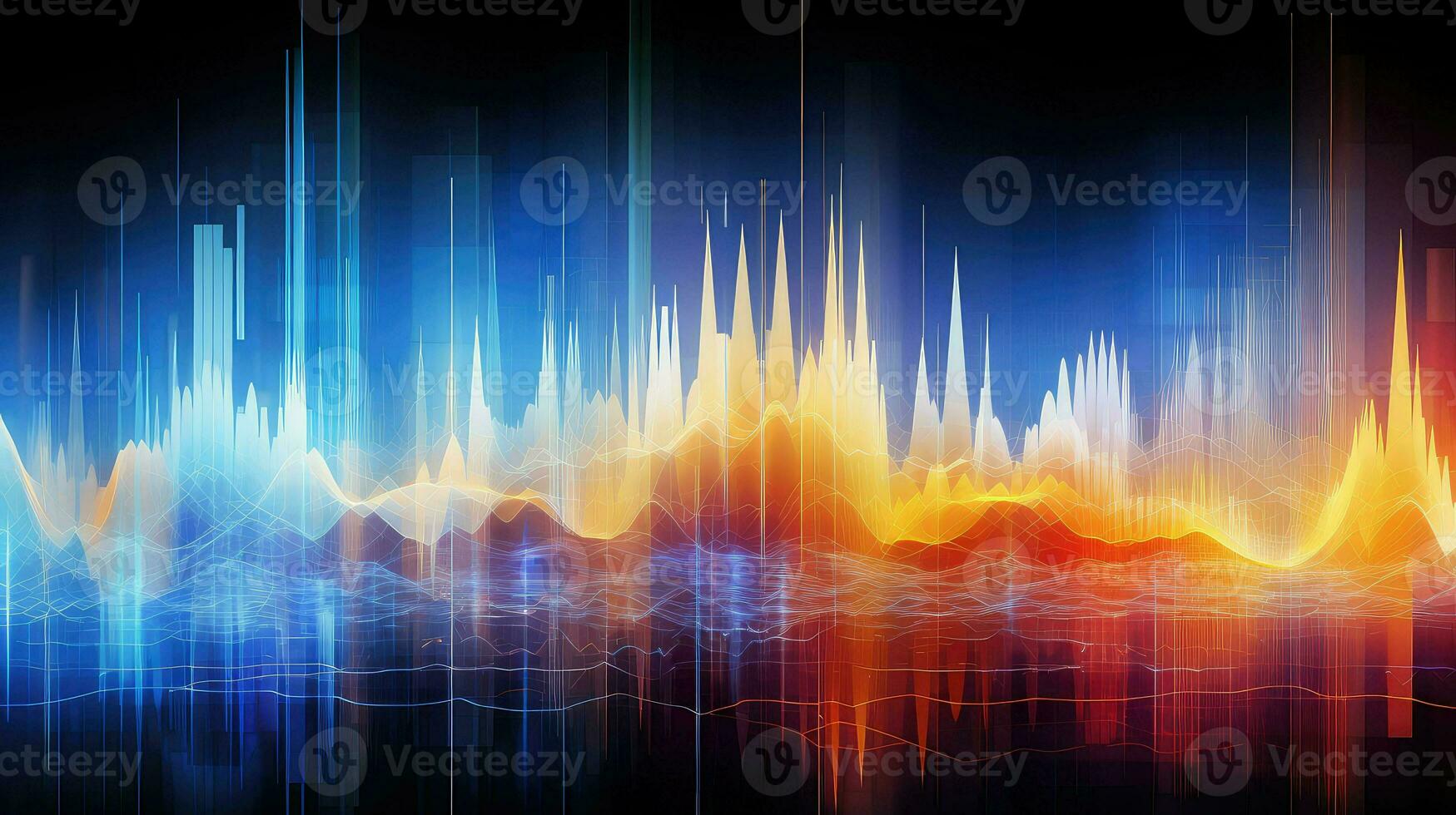 Audio onda sonora risonanza composizione ai generato foto