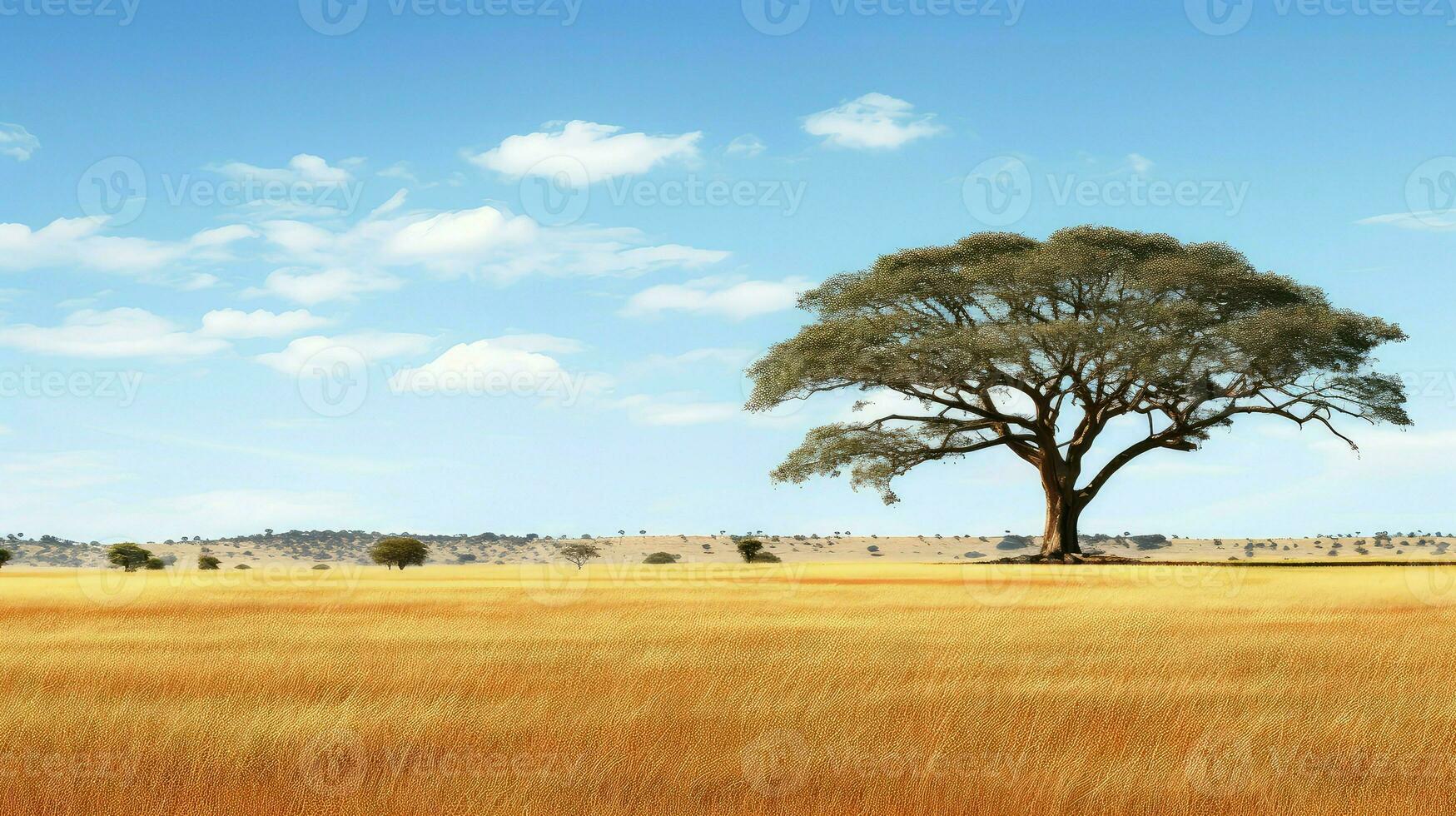 parco africano acacia boschetti ai generato foto