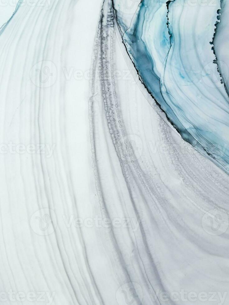blu marmorizzato alcool inchiostro disegno effetto. illustrazione sfondo. foto