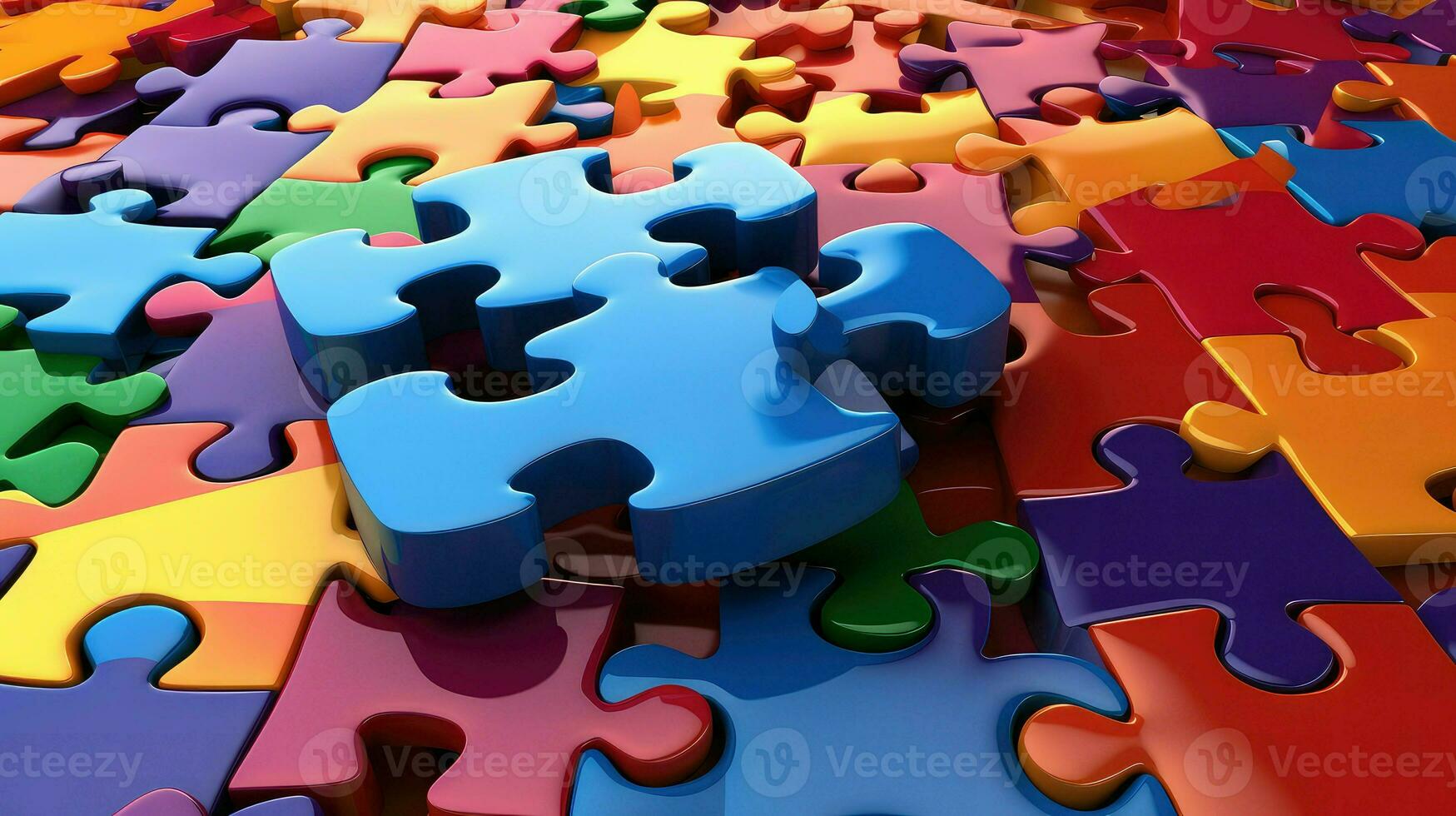 design puzzle pace astratto ai generato foto