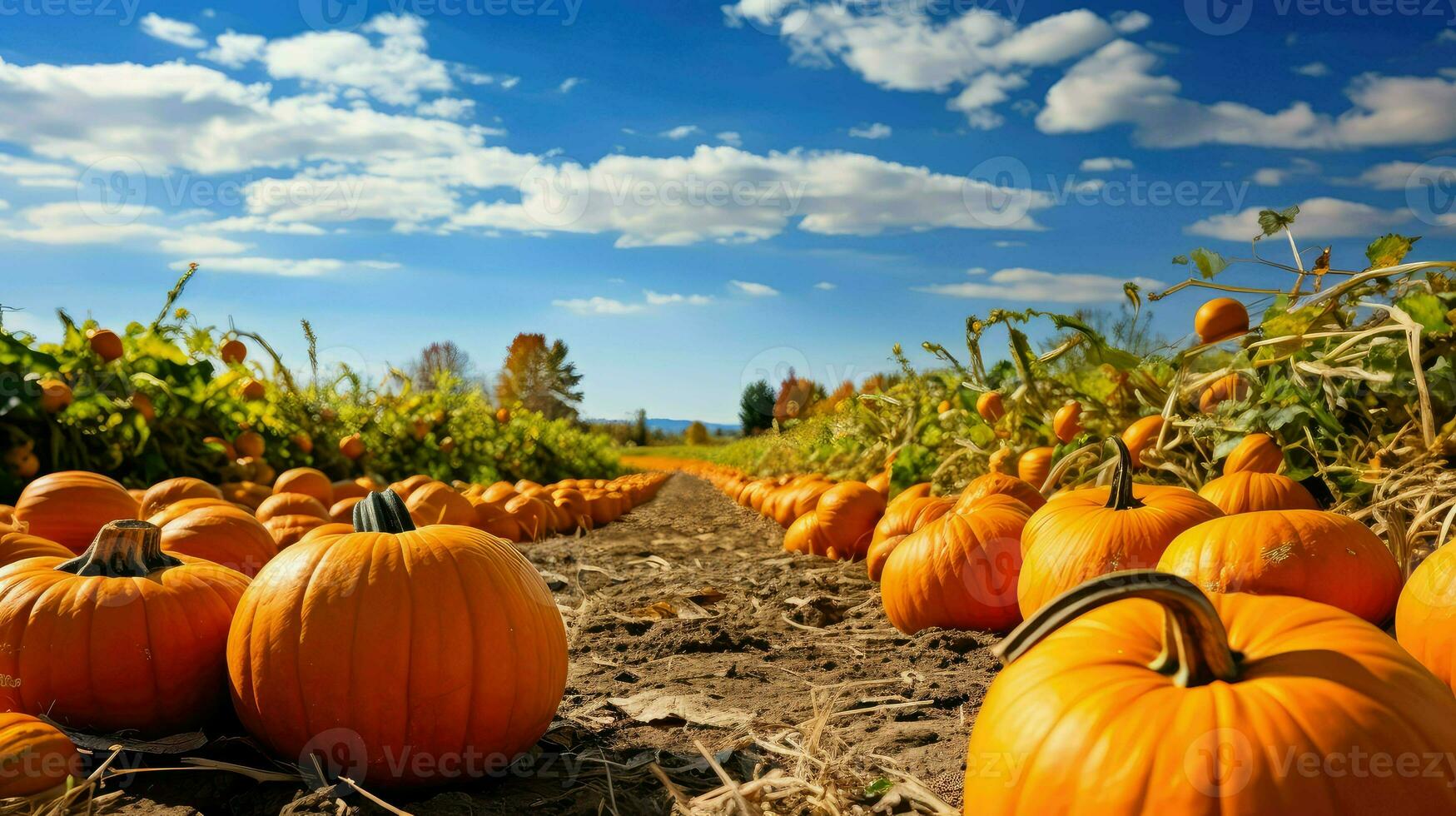 autunno campagna zucca cerotti ai generato foto