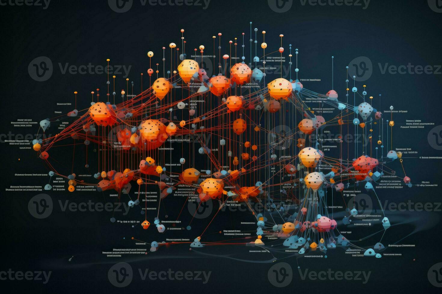 efficiente flusso dati Rete. creare ai foto