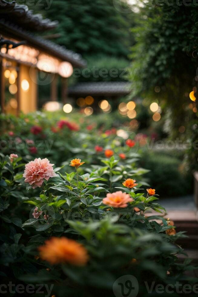 progettista giardino. ai generato foto