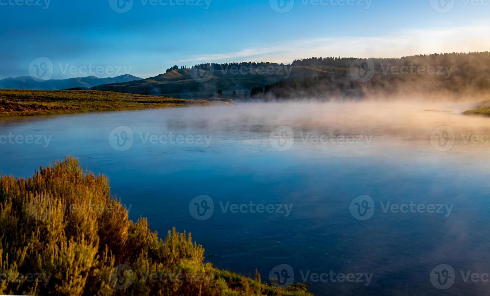 Valle di Hayden e fiume Yellowstone, parco nazionale di Yellowstone foto