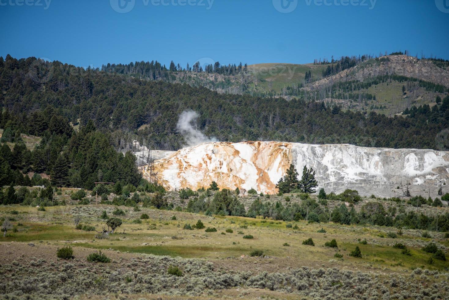 gigantesche sorgenti termali nel parco nazionale di Yellowstone. Stati Uniti d'America foto