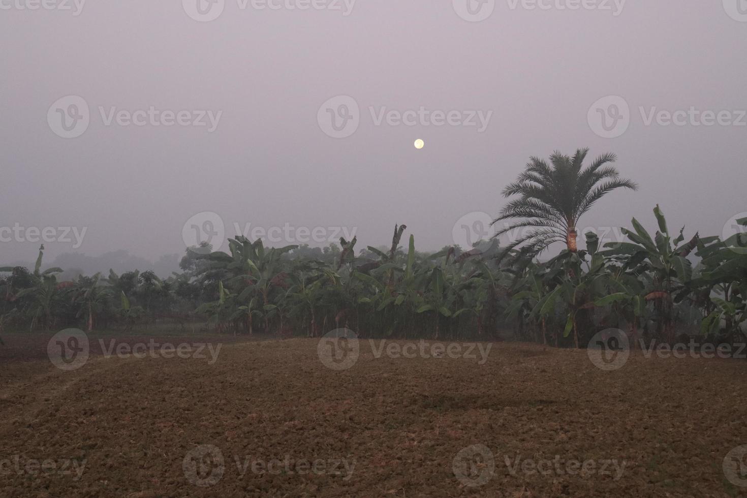 bellissima vista del villaggio con la natura foto