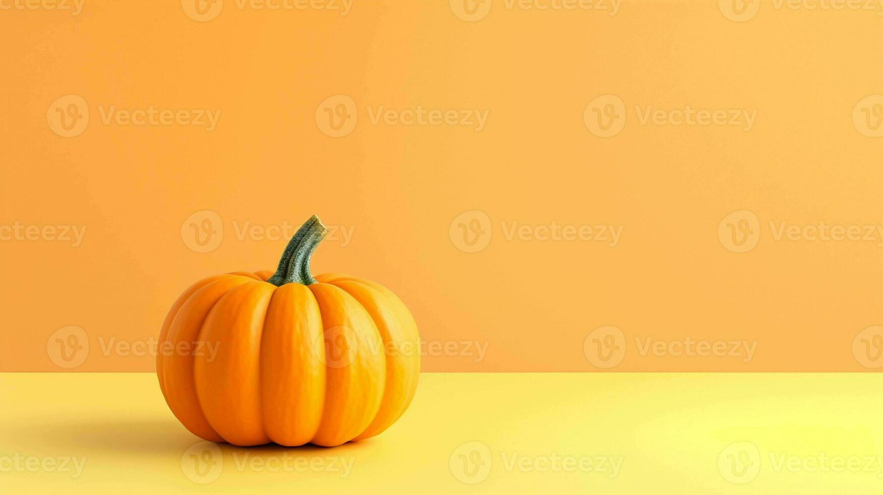 carino zucca su pastello sfondo. Perfetto di stagione fascino per tutti il tuo autunno e Halloween esigenze foto