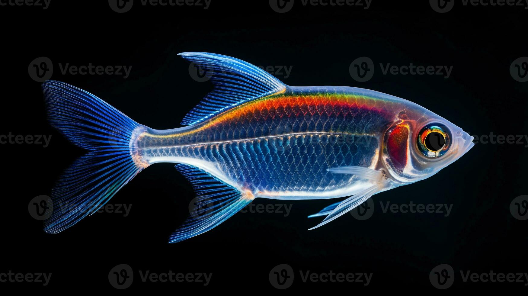 natura fotografia di foto di raggi X tetra pesce. generativo ai