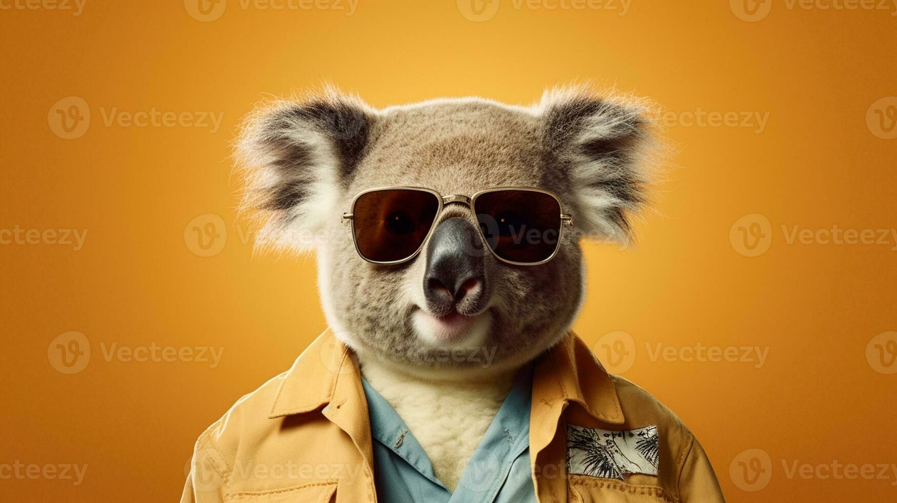 generativo ai, freddo koala occhiali da sole di stile foto