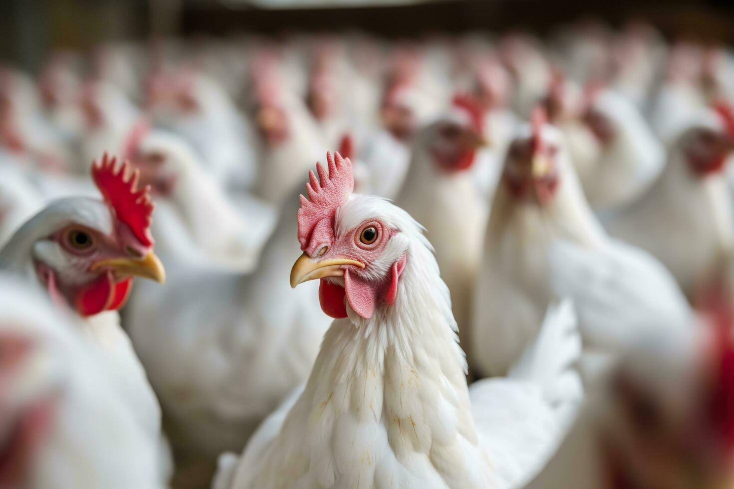 pollo azienda agricola con molti salutare pollo e fresco uova, ai generativo foto