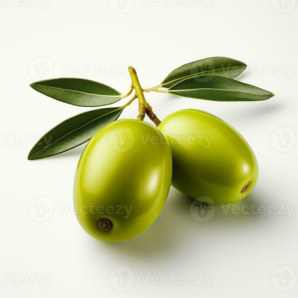 fresco maturo olive siamo giallastro verde nel colore foto