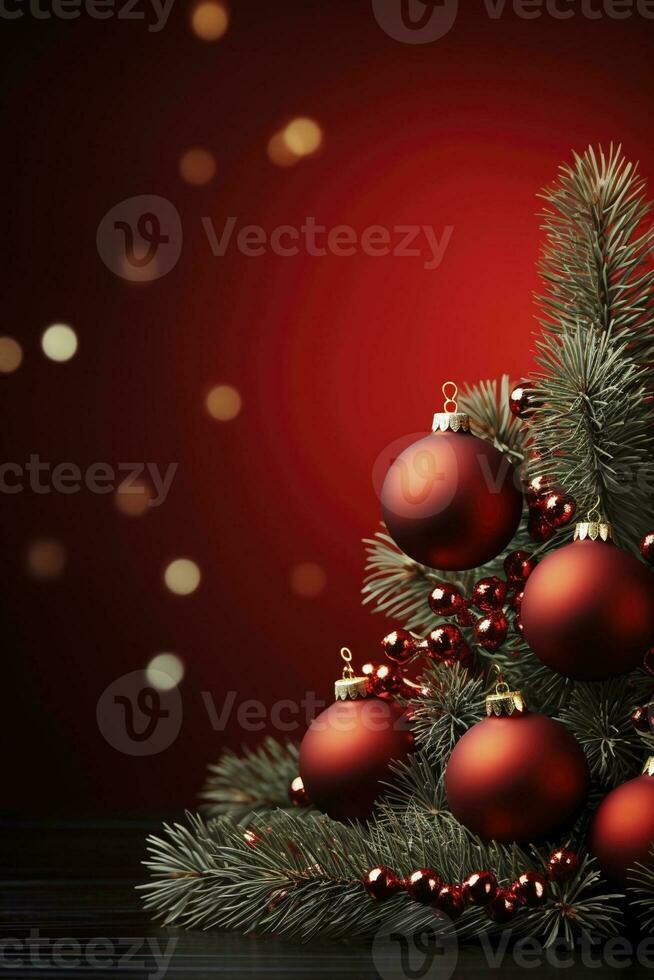 Natale bandiera con vuoto spazio, creato con generativo ai foto