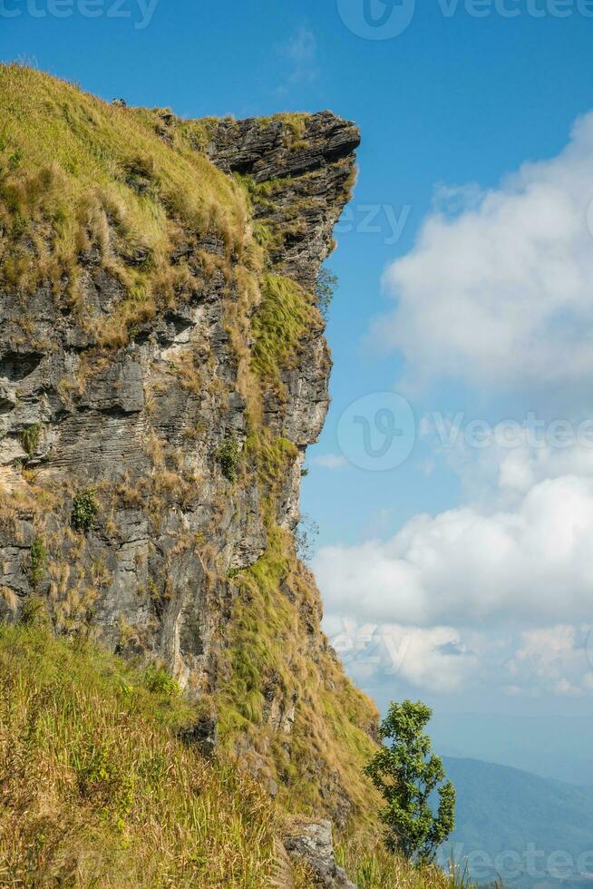 il bellissimo paesaggio di phu chi fa un iconico naturale punto di riferimento nel chiang rai Provincia di Tailandia. foto