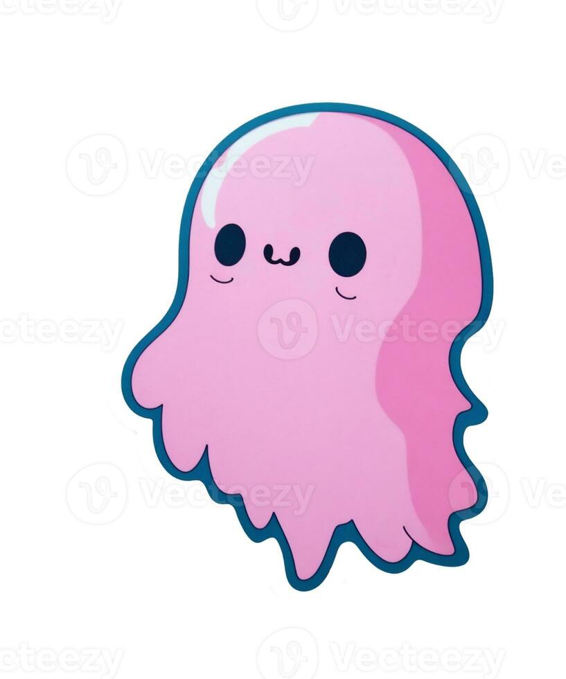 poco rosa fantasma kawaii arte per Halloween foto