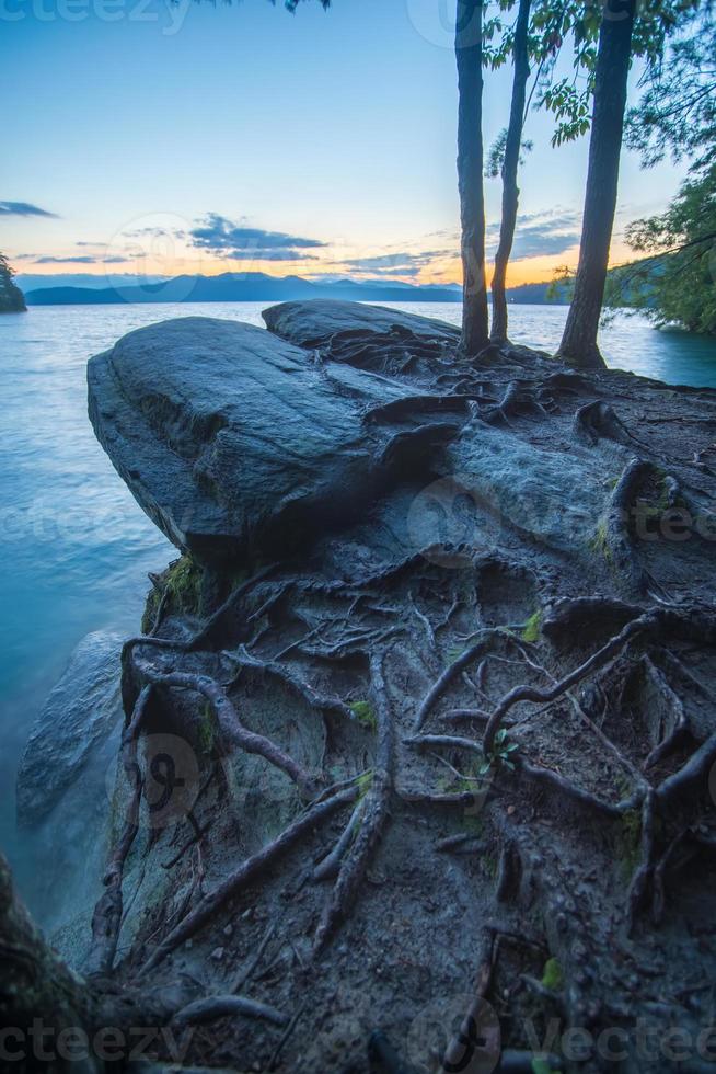 bellissime scene paesaggistiche sul lago jocassee carolina del sud south foto