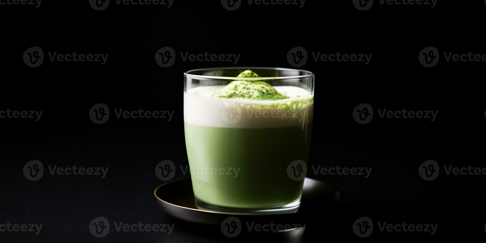ai generato. ai generativo. giapponese asiatico cibo tazza matcha latte macchiato arte su semplice sfondo. grafico arte foto