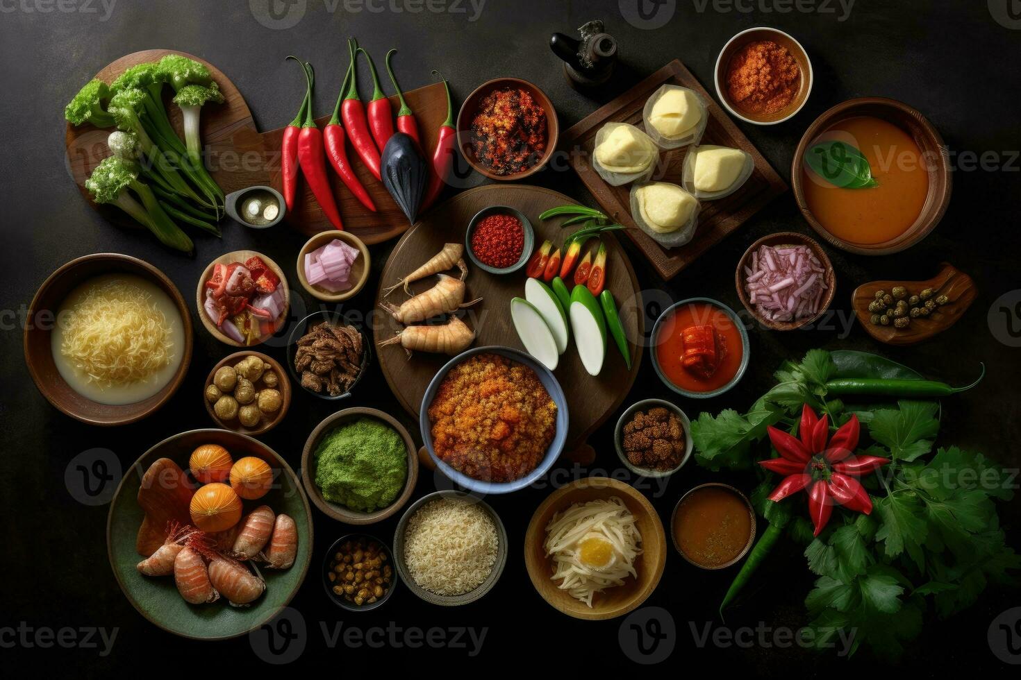 nel il cucina indonesiano cibo un' iper realistico ai generato foto