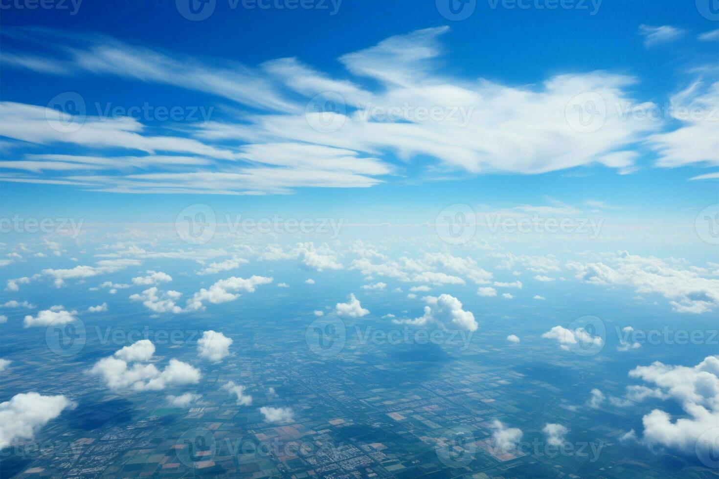 blu cielo struttura con morbido, nube ispirato elementi ai generato foto