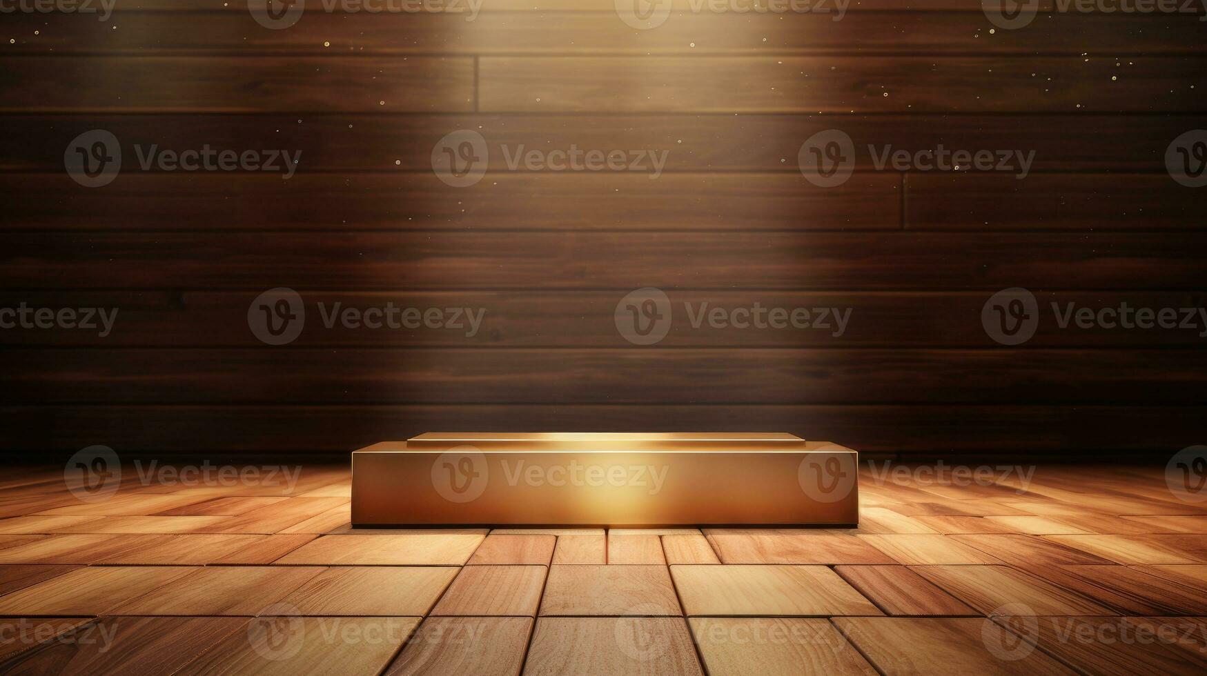 vuoto di legno podio con di legno sfondo foto