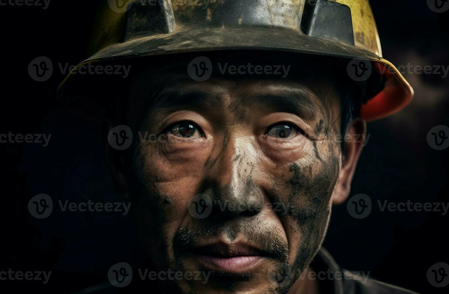 asiatico minatore lavoratore. creare ai foto