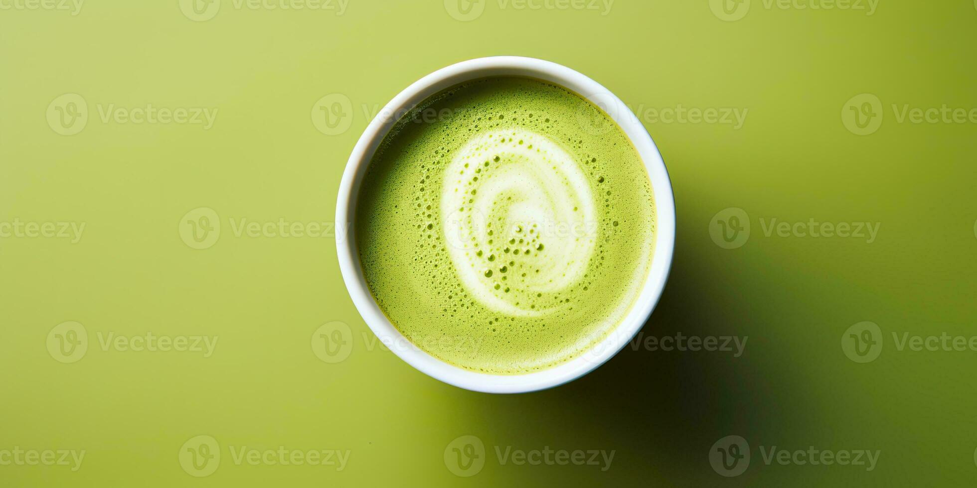 ai generato. ai generativo. asiatico giapponese tradizionale caldo matcha tazza di verde latte macchiato superiore Visualizza. finto su sfondo su tavolo. grafico arte foto