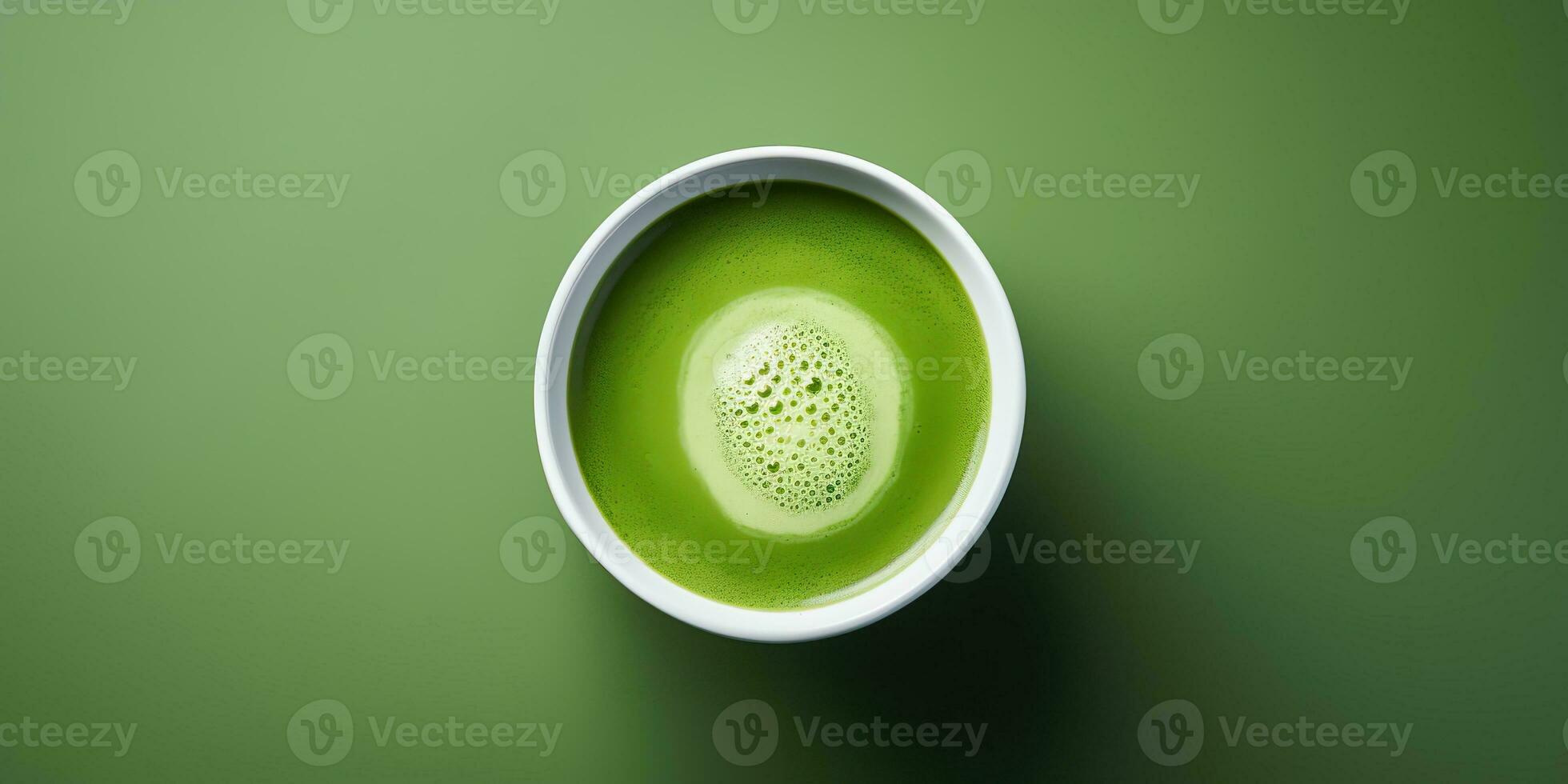 ai generato. ai generativo. asiatico giapponese tradizionale caldo matcha tazza di verde latte macchiato superiore Visualizza. finto su sfondo su tavolo. grafico arte foto