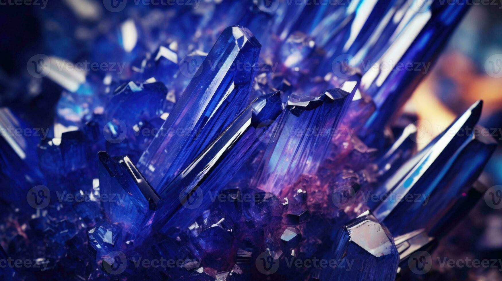 iperdettagliato cristalli di azzurrite. reale blu azzurrite minerale pietra. ai generato foto
