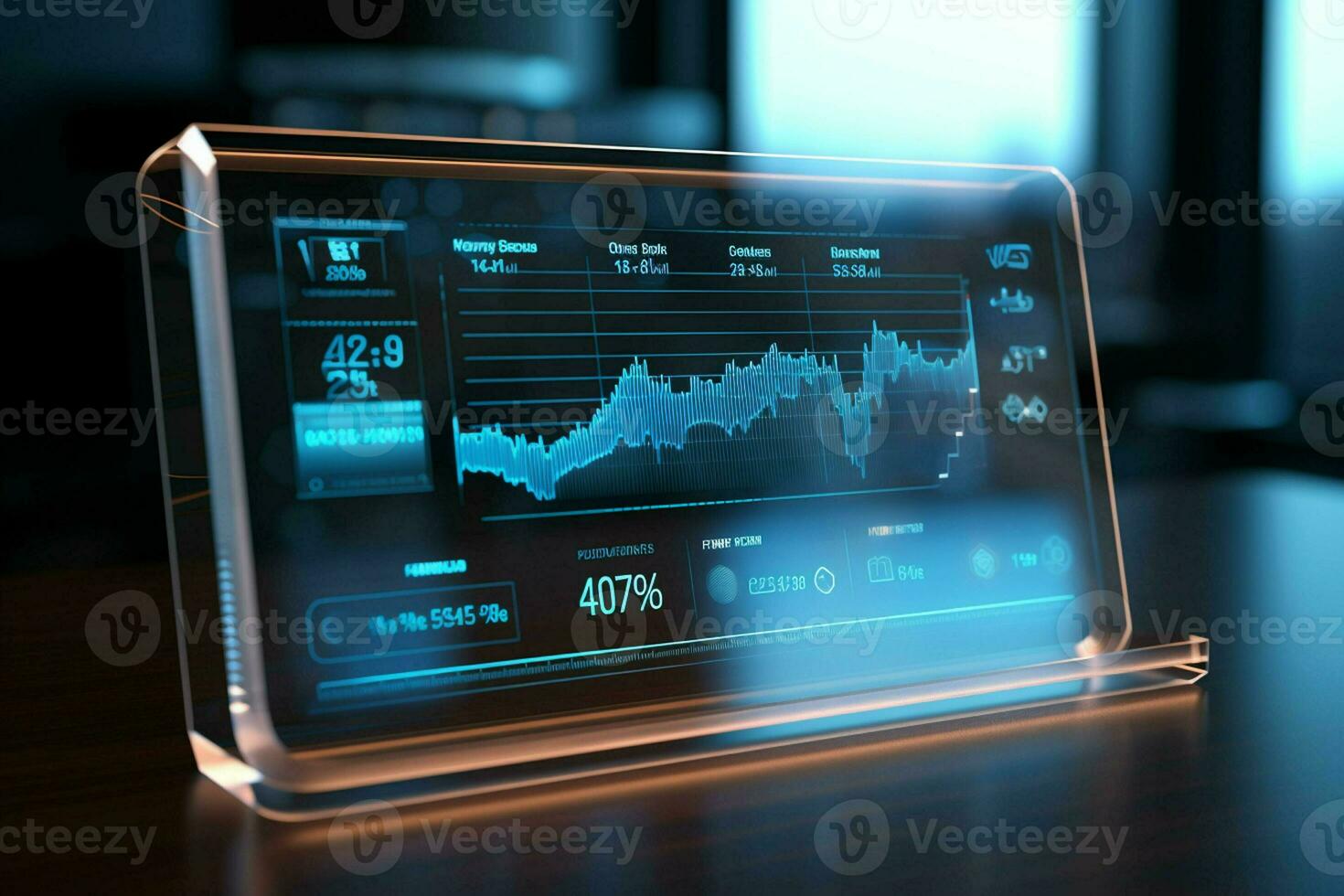 astratto raggiante forex grafico interfaccia su sfocato notte città sfondo. finanza e commercio concetto. Doppio esposizione. ai generato professionista foto