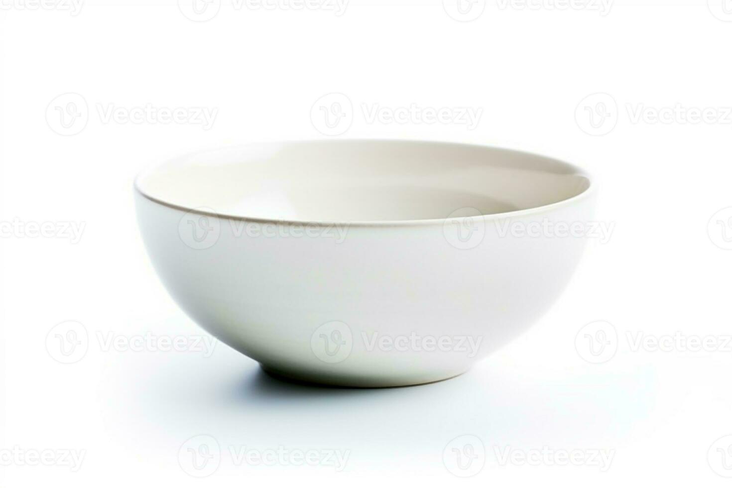 bianca ceramica ciotola isolato su bianca background.generative ai. foto