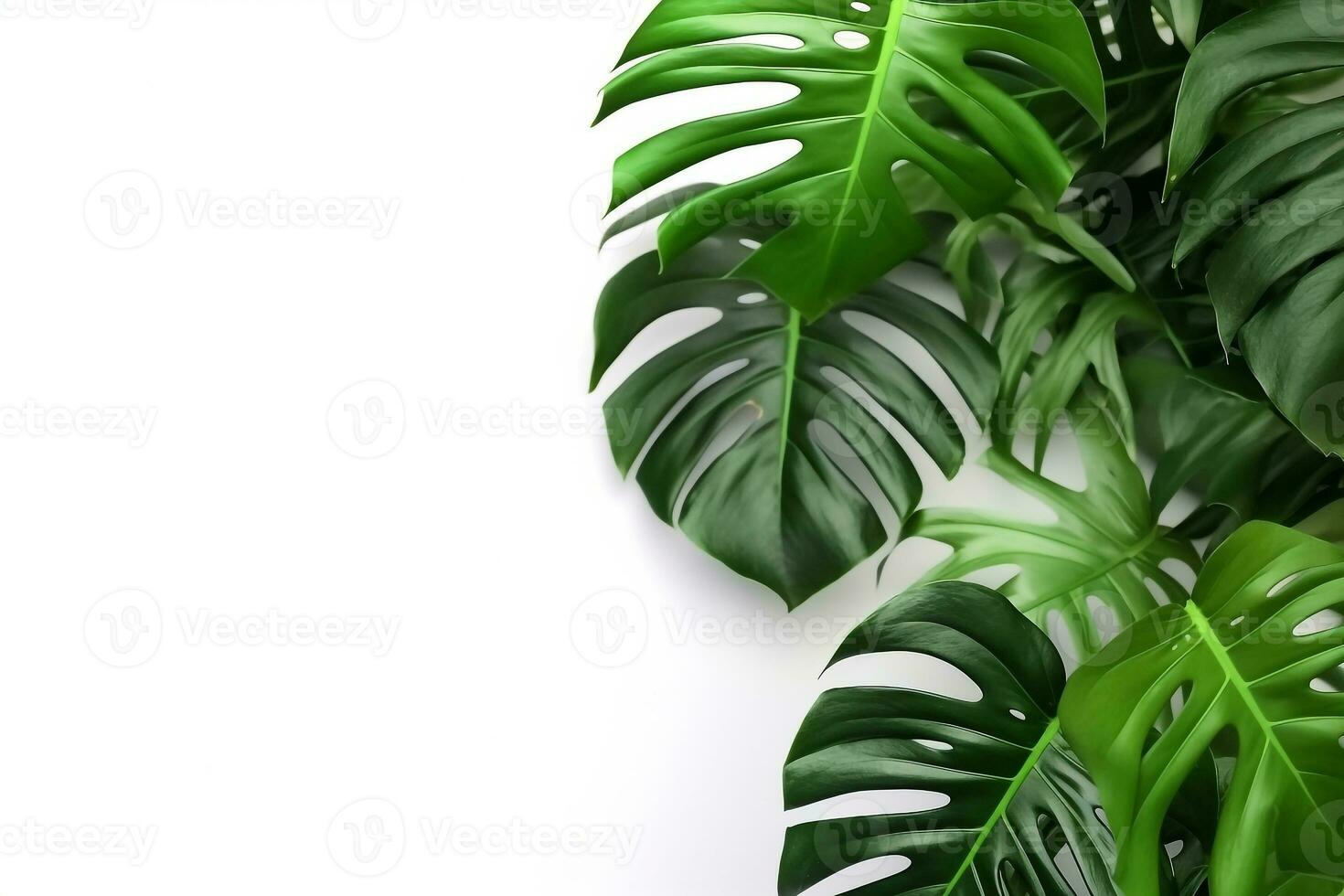 Monstera pianta le foglie isolato su bianca background.generative ai. foto