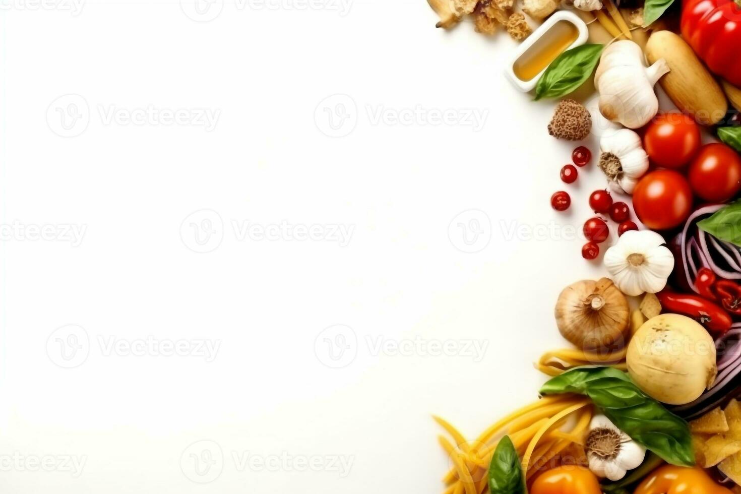 cibo ingrediente con erba isolato su bianca sfondo foto