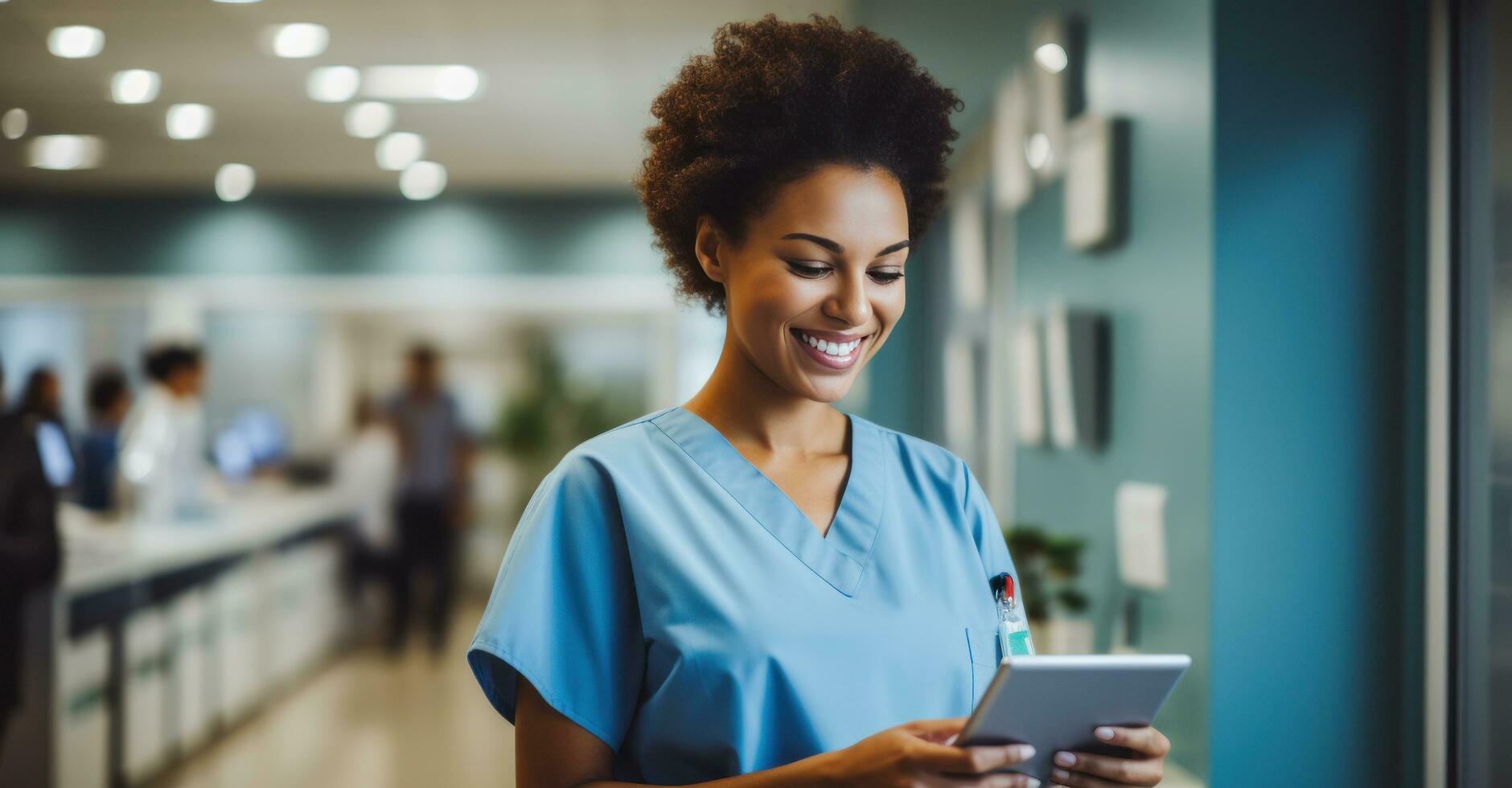 medico cose nel blu uniforme foto