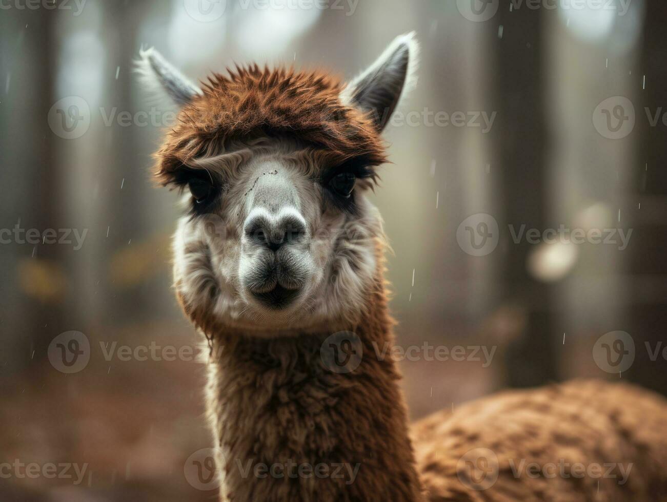 alpaca ritratto creato con generativo ai tecnologia foto