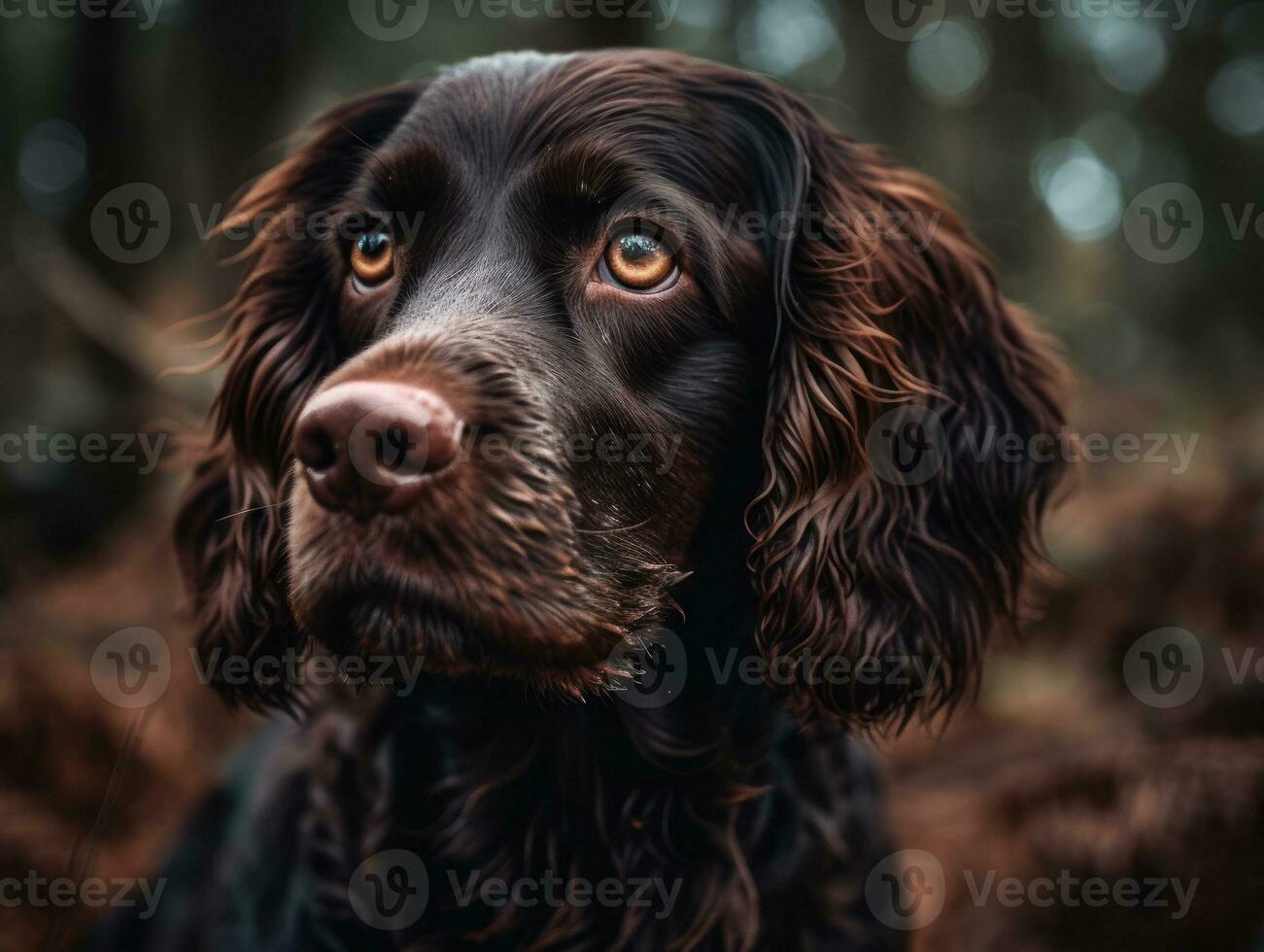 ragazzo spaniel cane creato con generativo ai tecnologia foto