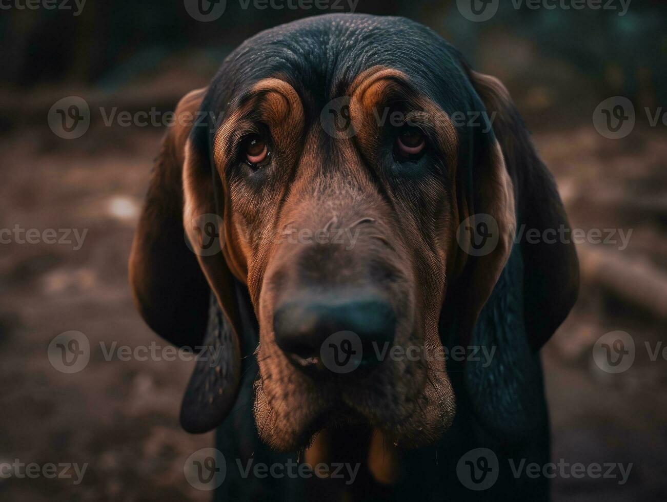 nero segugio cane creato con generativo ai tecnologia foto