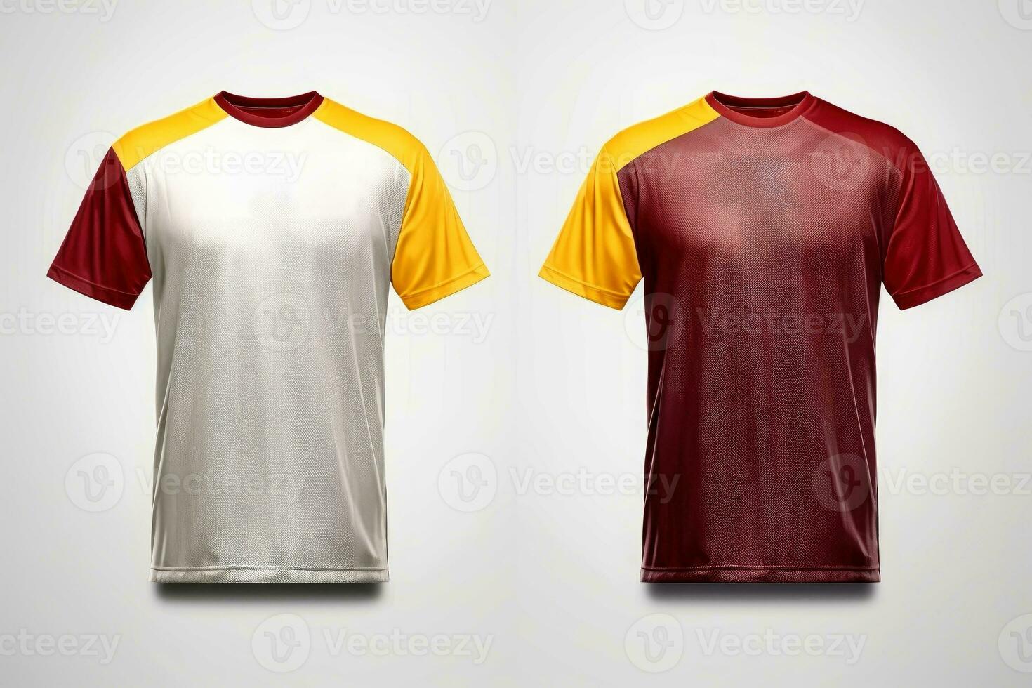 modello gli sport calcio squadra uniformi multicolori camicia, generativo ai illustrazione foto