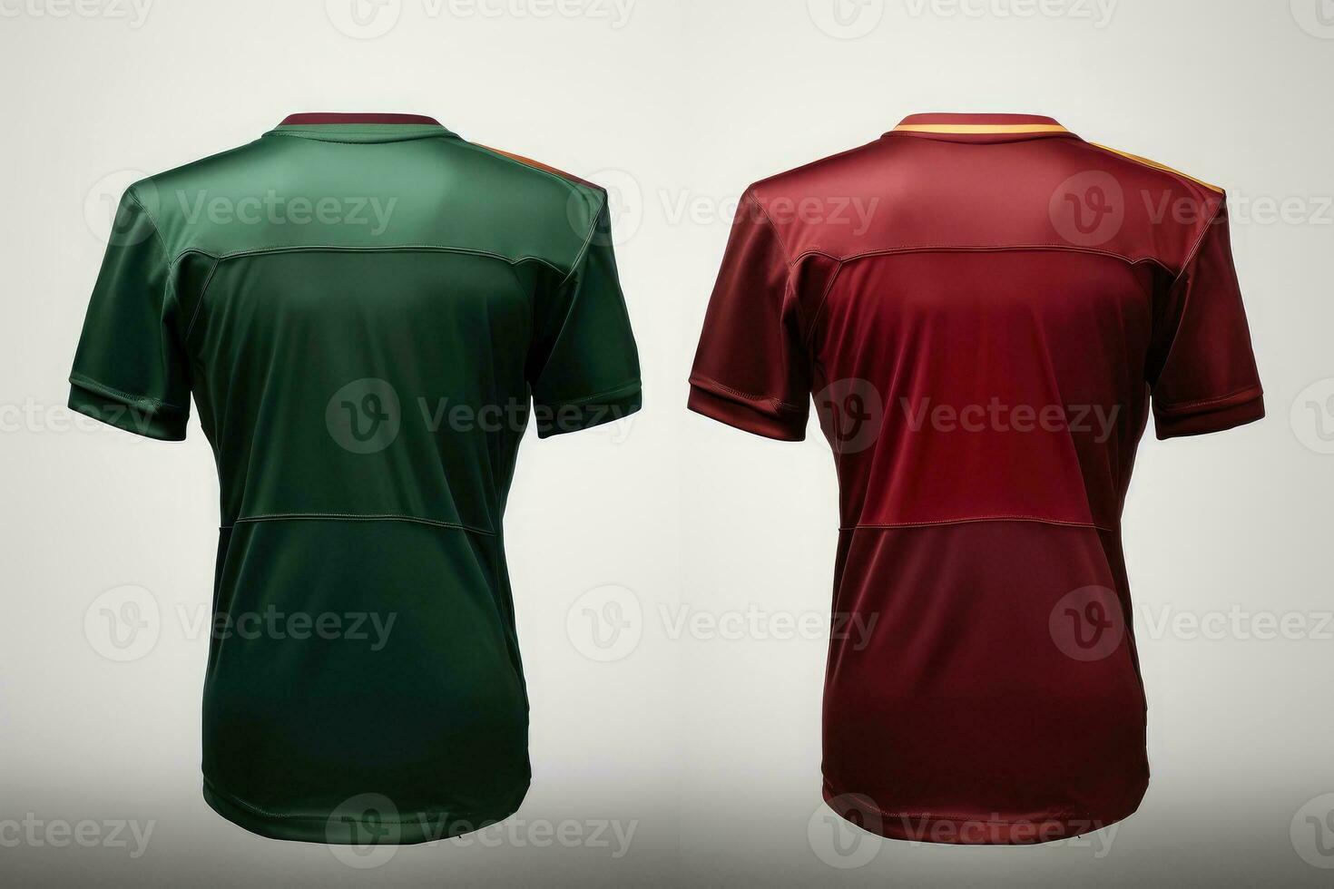 modello gli sport calcio squadra uniformi multicolori camicia, generativo ai illustrazione foto