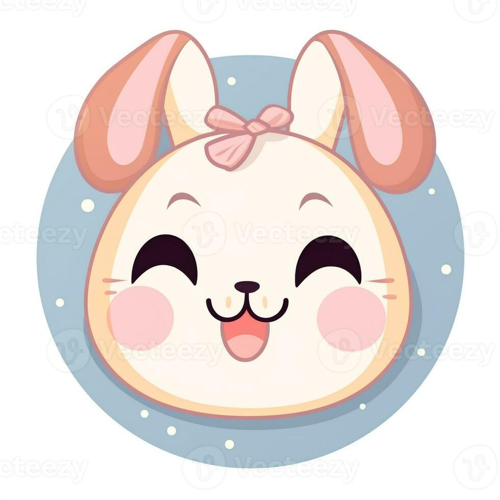 sorridente coniglietto testa illustrazione foto