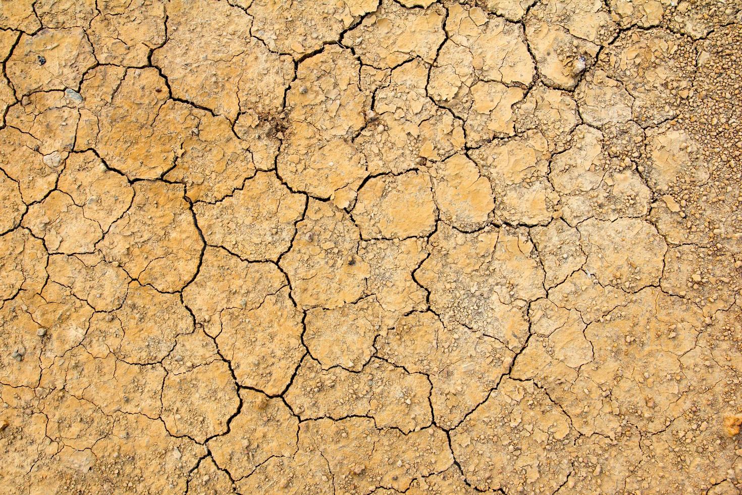 fondo di terreno marrone secco screpolato, effetto del riscaldamento globale foto