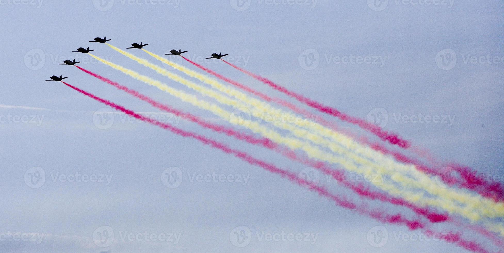 spettacolo aereo a madrid, in spagna. foto