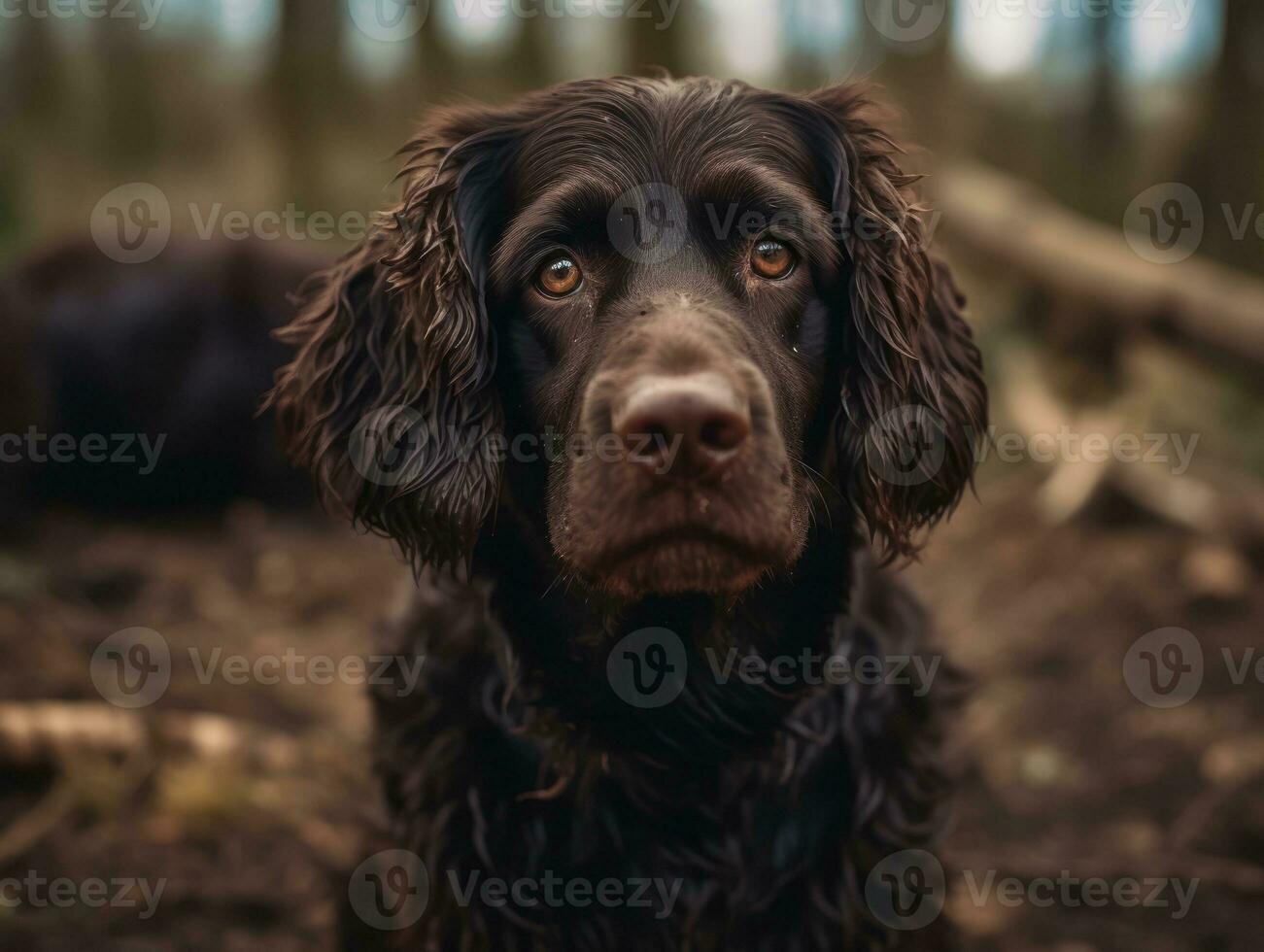 ragazzo spaniel cane creato con generativo ai tecnologia foto