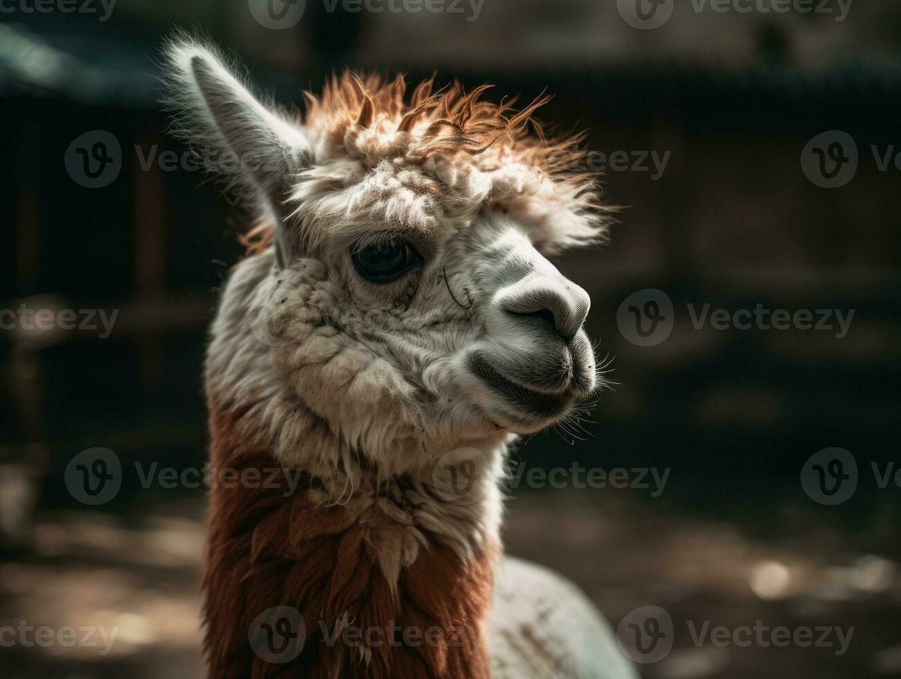 alpaca ritratto creato con generativo ai tecnologia foto