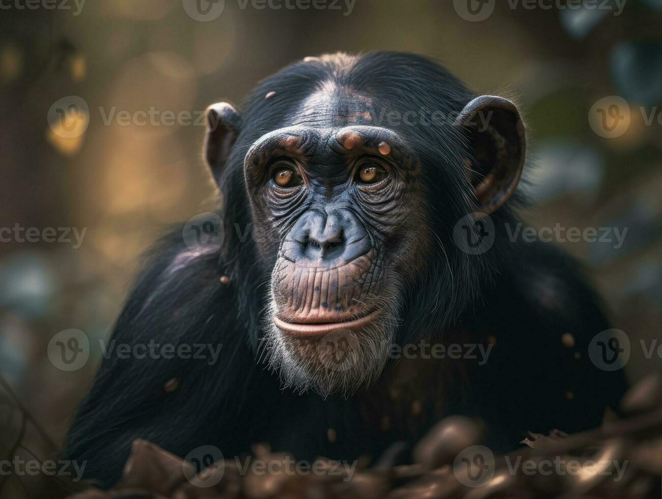 scimpanzé scimmia ritratto creato con generativo ai tecnologia foto