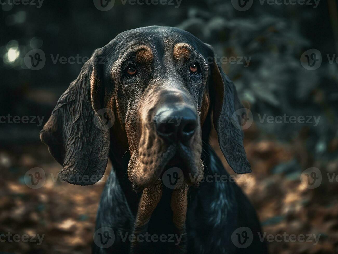 nero segugio cane creato con generativo ai tecnologia foto