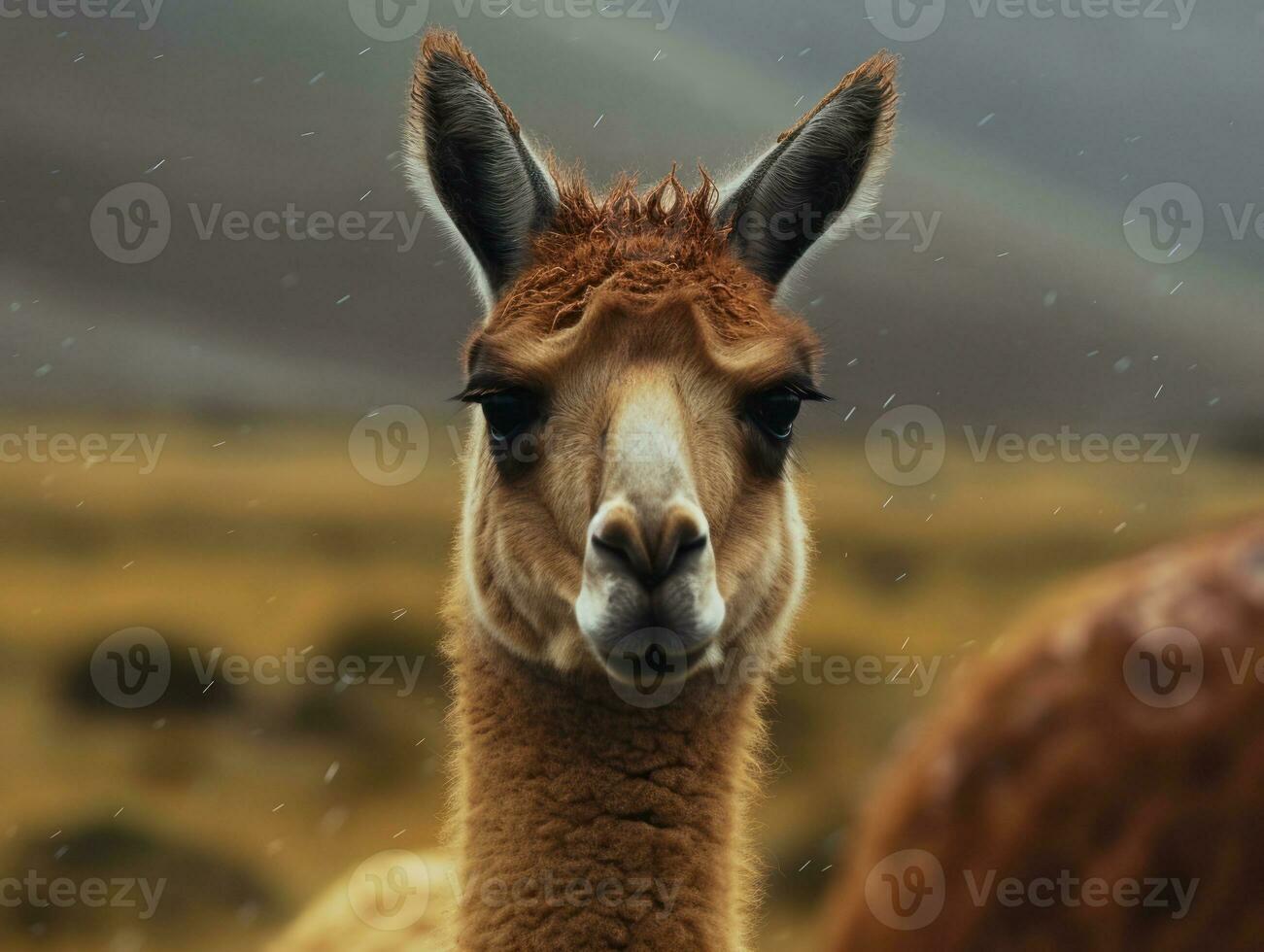 guanaco ritratto creato con generativo ai tecnologia foto