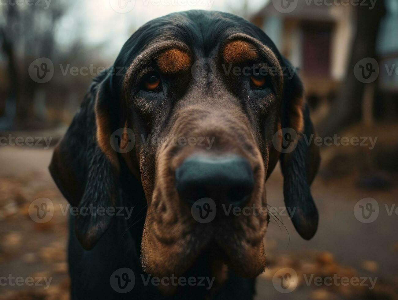 nero segugio cane creato con generativo ai tecnologia foto