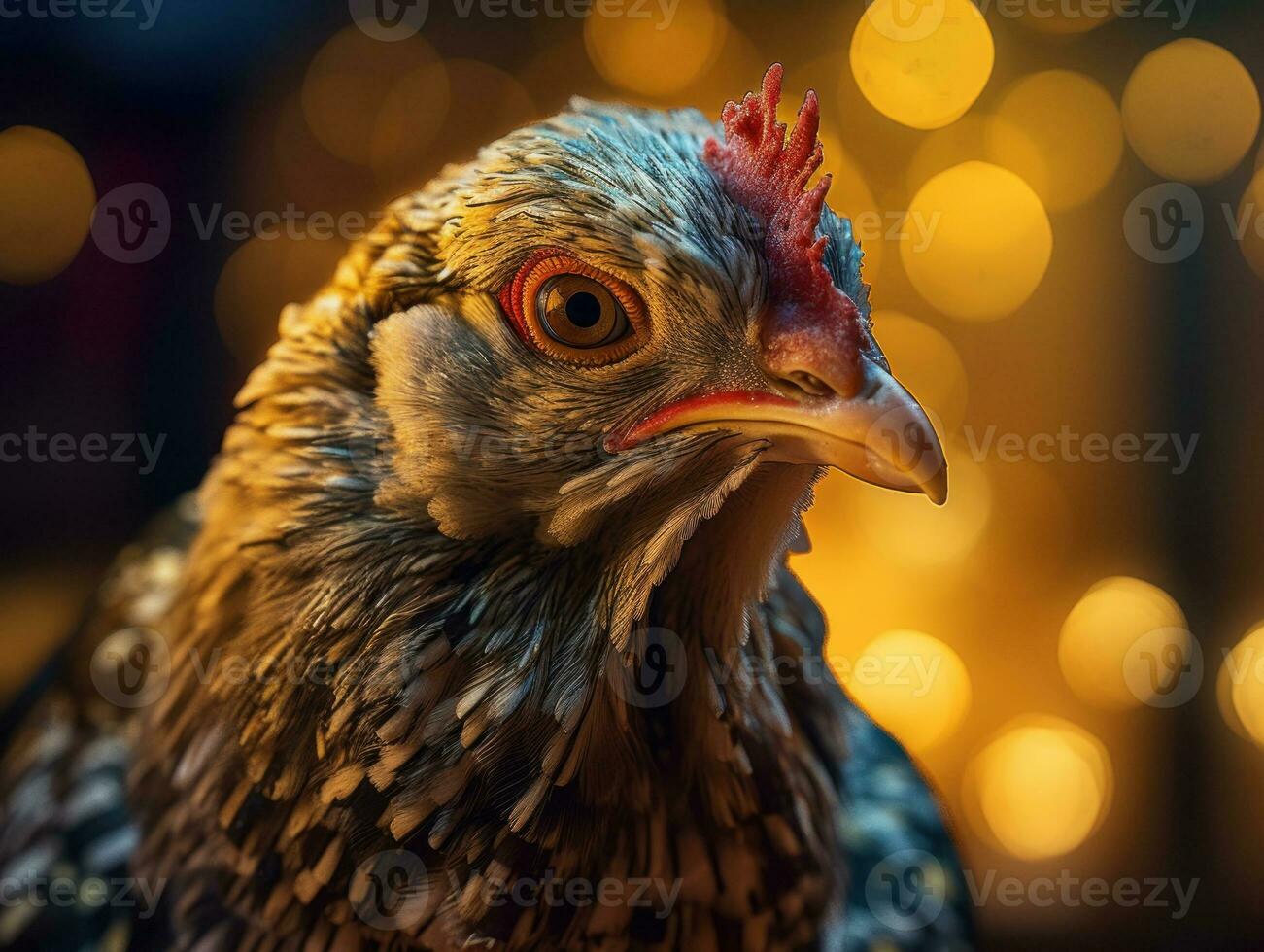 pollo uccello ritratto creato con generativo ai tecnologia foto