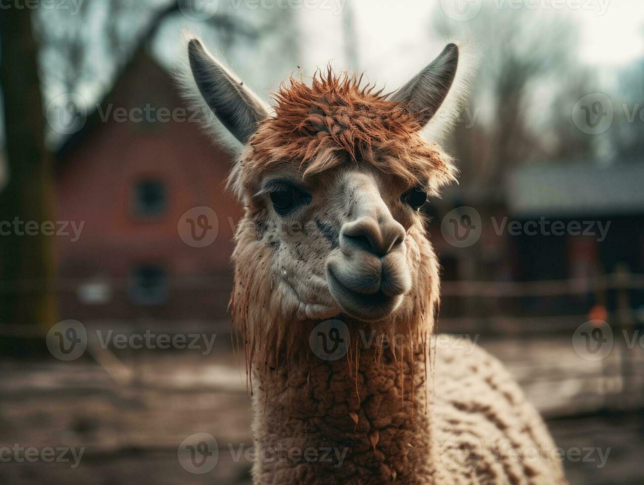 alpaca ritratto creato con generativo ai tecnologia foto