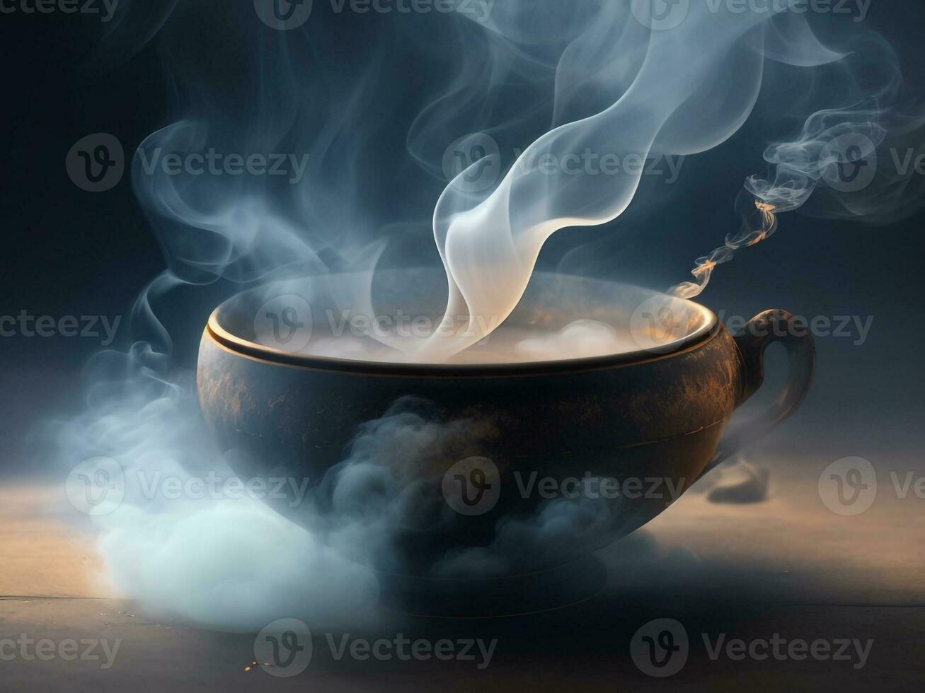 buio eleganza vapore sorge a partire dal fresco nero caffè, generativo ai. foto
