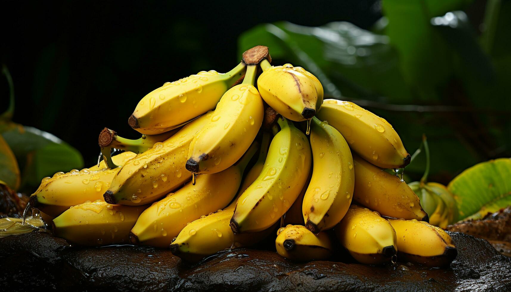 freschezza di maturo Banana, un' salutare merenda nel tropicale clima generato di ai foto